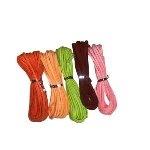 Suede Cord String Bundle – 5 Colors (180 Inches Each)